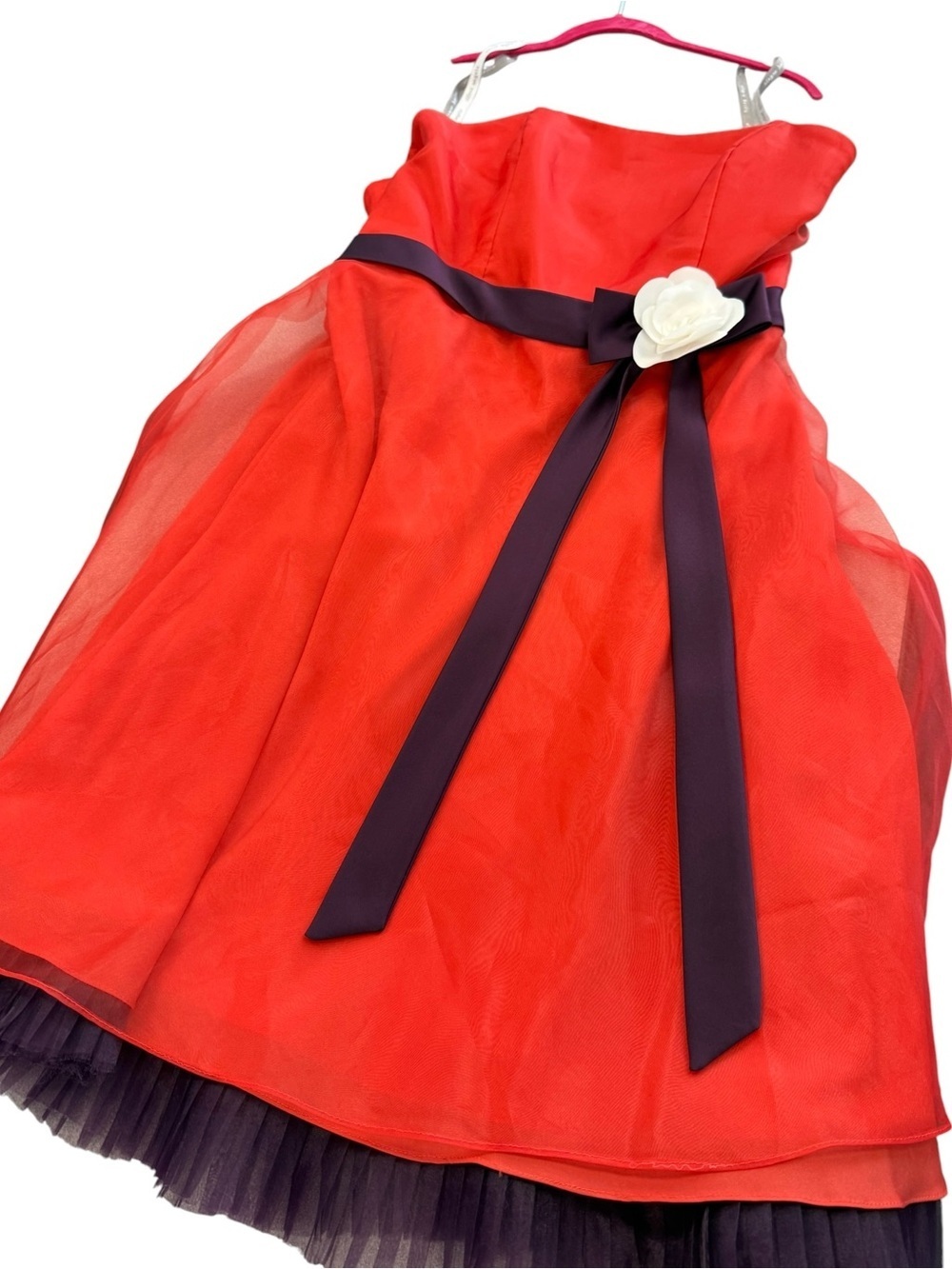 Alfred Angelo Red Strapless Party Dress Size 16